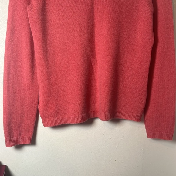 Tahari Pure Luxe 100% Cashmere Pink Crewneck Long Sleeve Sweater Sz M - Picture 6 of 7